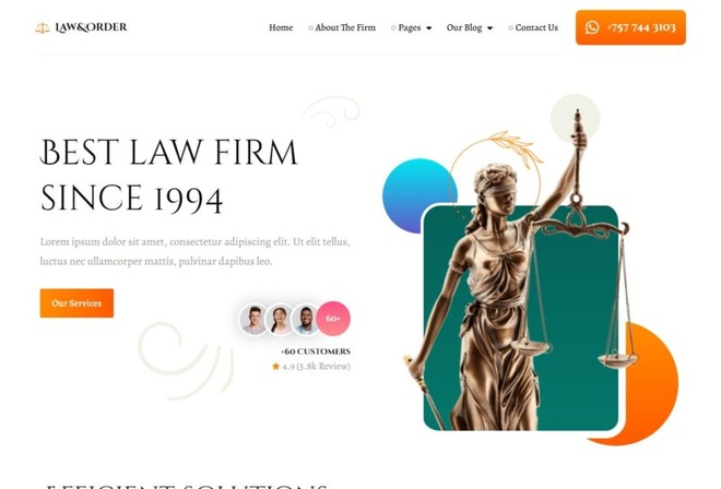 Law & Order - Law Firm and Lawyers Elementor Template Kit