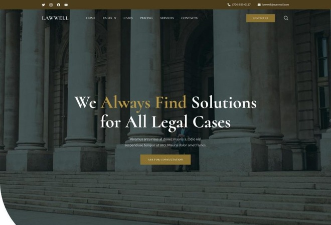Lawex - Lawyer & Attorney Elementor Template Kit