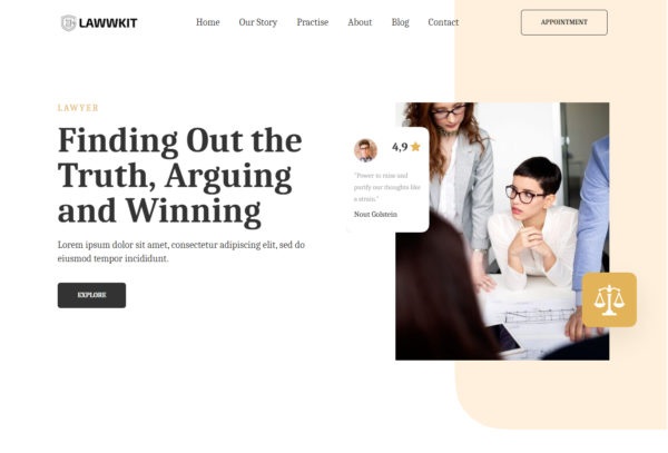 Lawwkit - Attorney Elementor Template Kit