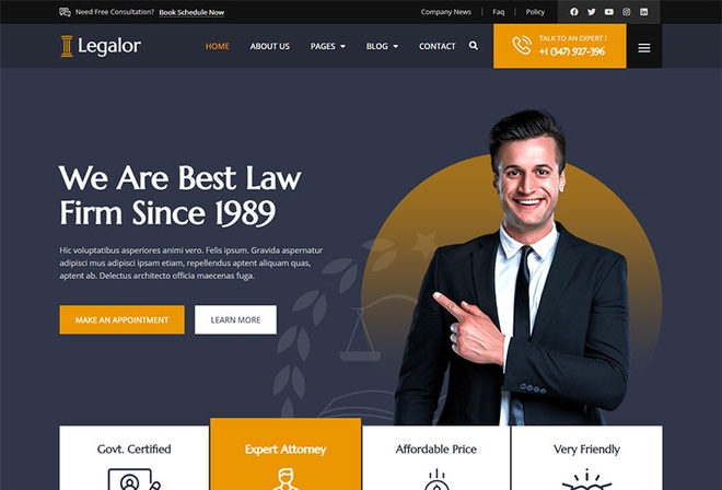 Legalor - Law Firm & Attorney Elementor Template Kit
