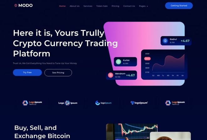 Modo - Crypto Currency Elementor Kit