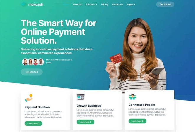 Moxcash - Template kit for Payment Gateway