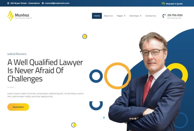 Munhoz - Law Firm & Attorneys Elementor Template Kit
