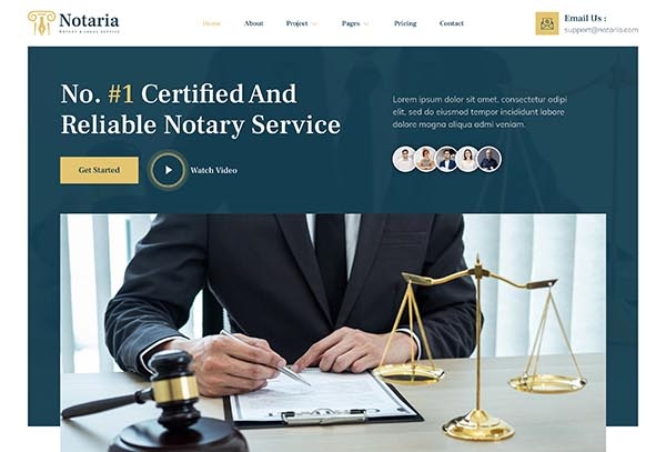 Notaria – Notary Public & Legal Services Elementor Template Kit