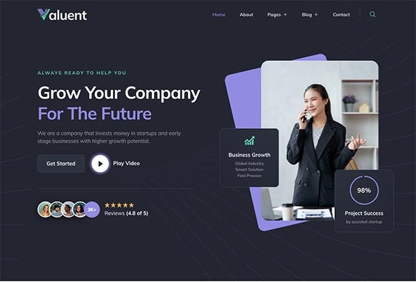 Valuent – Venture Capital & Investment Elementor Template Kit