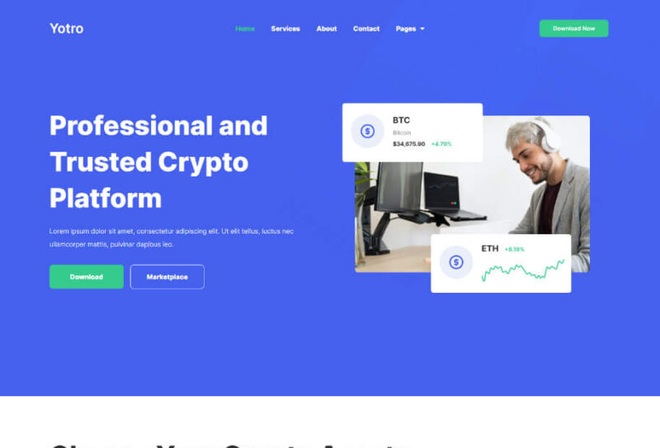Yotro - Cryptocurrency Template Kit