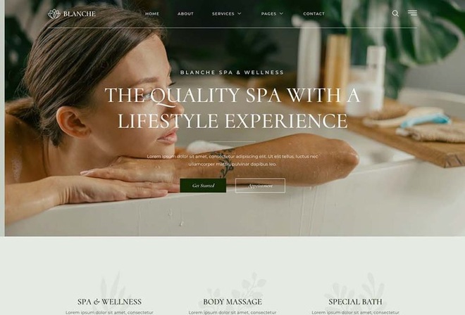 Blanche - Spa & Wellness Elementor Template Kit