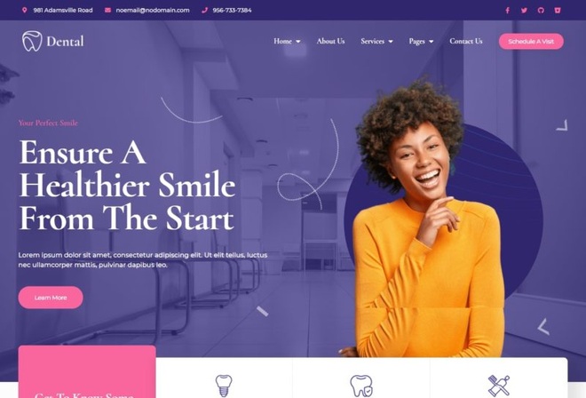 Dental - Dentist, Dental Clinic & Medical Elementor Template Kit