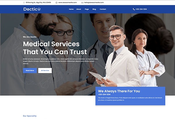Doctic - Medical Elementor Template Kit
