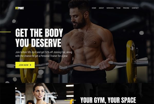 Fit Point - Gym and Fitness Template Kit