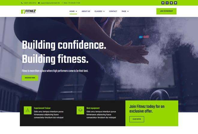 Fitnez - Template Kit for Gym & Fitness Center