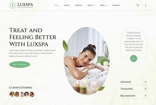 Luxspa – Spa & Wellness Center Elementor Template Kit