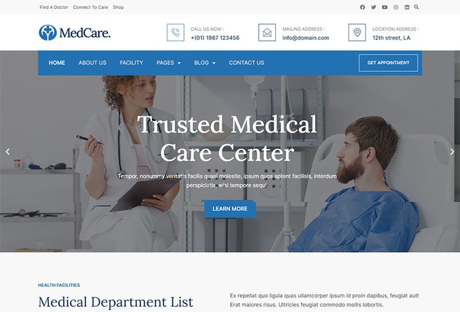 Medcare - Health Care & Medical Elementor Template Kit