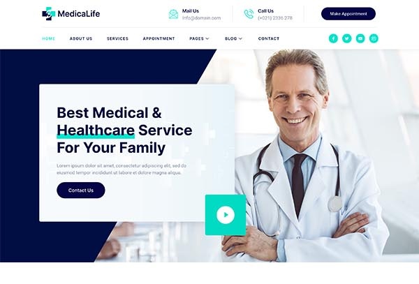 MedicaLife – Health Care and Medical Elementor Template Kit