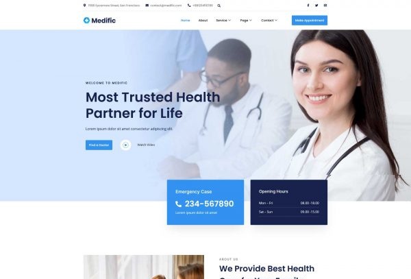 Medific - Medical Elementor Template Kit
