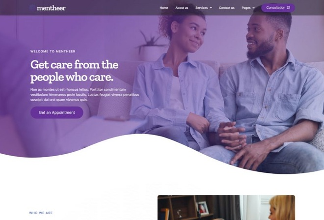 Mentheer - Template kit for Mental Health & Therapy