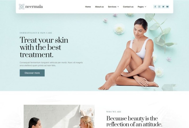 Neermala - Template kit for Beauty clinic & Dermatology