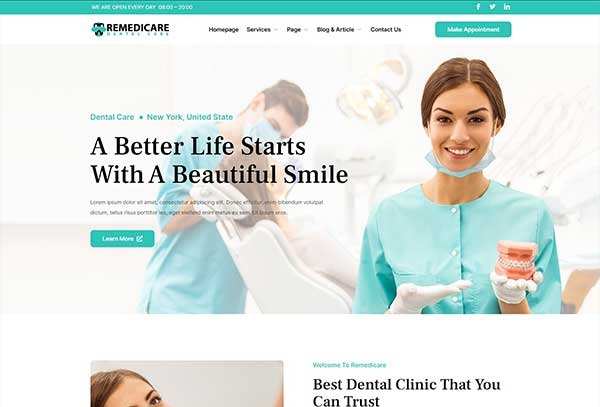 Remedicare - Dentist & Dental Clinic Template Kit