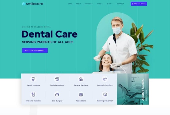 Smilecare - Dentist & Dental Clinic Template Kit