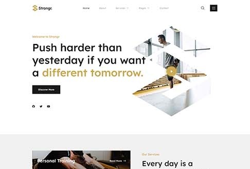 Strongr - Fitness & Gym Elementor Template Kit