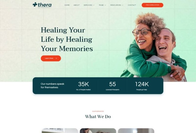 thera - Psychology & Counseling Elementor Template Kit