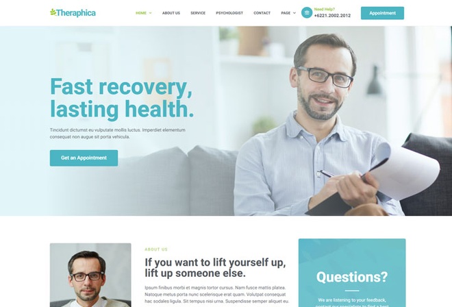 Therapica - Template Kit for Health Mental and Psychologist