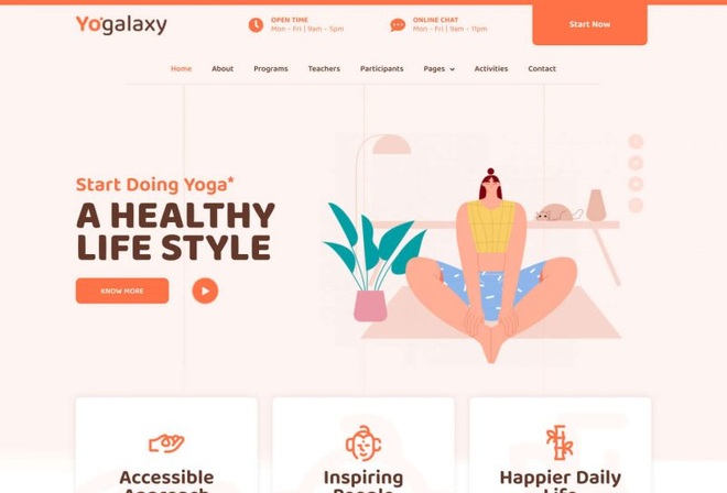 Yogalaxy - Yoga Pilates Studio Elementor Template Kit