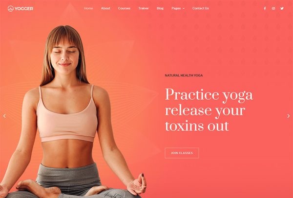 Yogger - Meditation and Yoga Elementor Template Kit