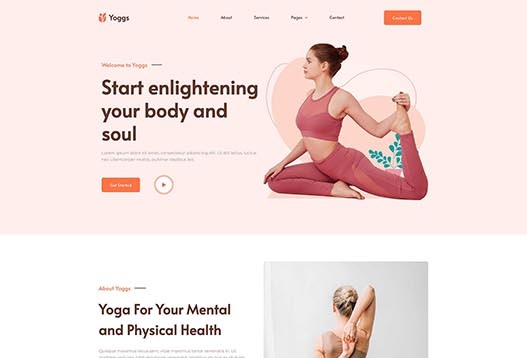 Yoggs - Yoga and Meditation Elementor Template Kit