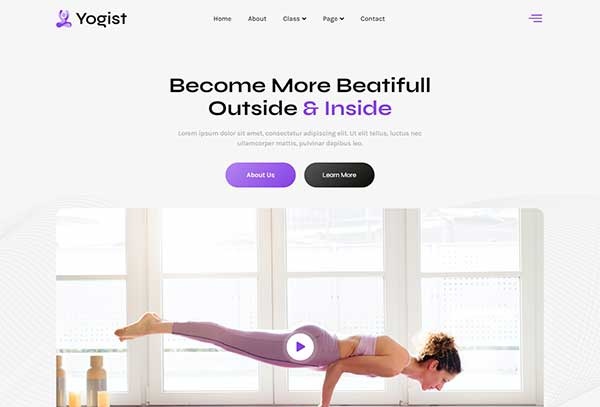 Yogist – Yoga Studio & Fitness Club Elementor Template Kit
