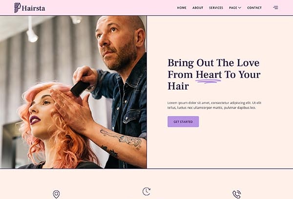 Hairsta – Hair Salon & Hairdresser Elementor Template Kit