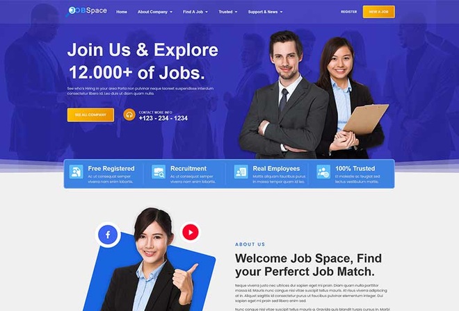 Job Space - Job Board & Recruitment Elementor Template Kit