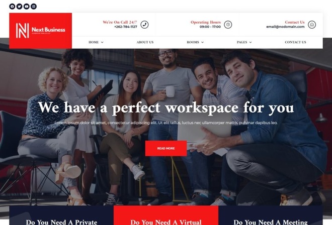 Next Business - Coworking Space Elementor Template Kit