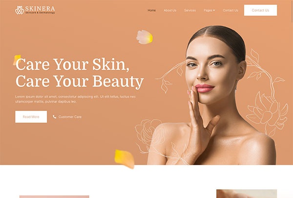 Skinera – Dermatology & Skin Care Elementor Template Kit