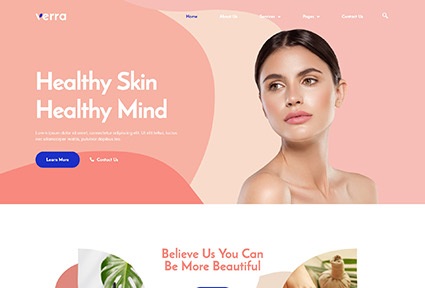 Verra - Skincare and Dermatology Elementor Template Kit
