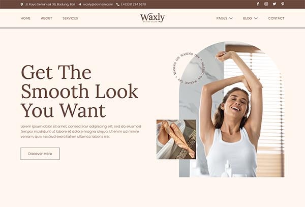 Waxly – Waxing Salon & Beauty Care Elementor Template Kit
