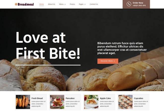 Breadmeal - Template Kit for Bakery & Pastry