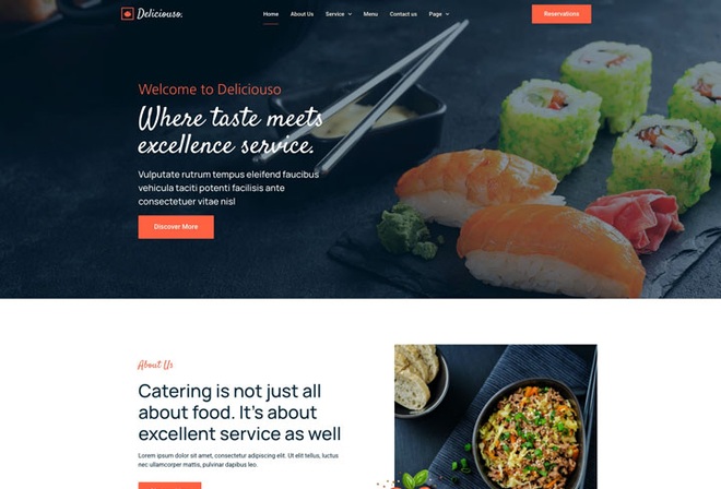Deliciouso - Template kit for Catering
