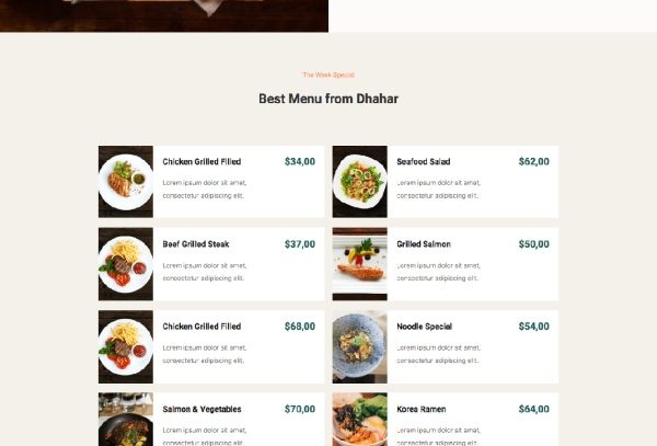 Dhahar - Food Restaurant Template Kit