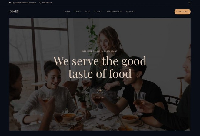 Djaen - Restaurant Elementor Template Kit
