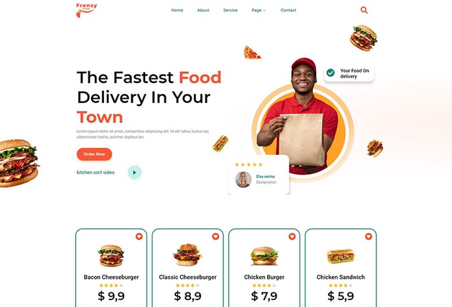 Frenzy - Food Delivery & Restaurant Elementor Template Kit