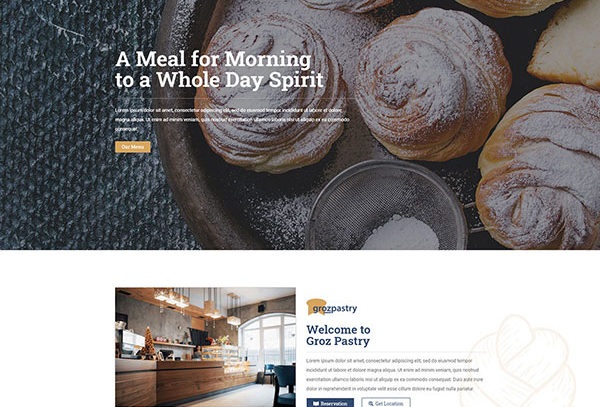 Groz Pastry - Bakery Elementor Template Kit