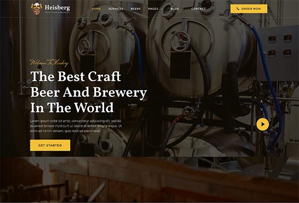 Heisberg - Craft Beer & Brewery Elementor Template Kit