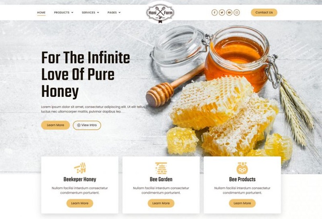 HoniFarm - Template Kit for Honey Bee Farm