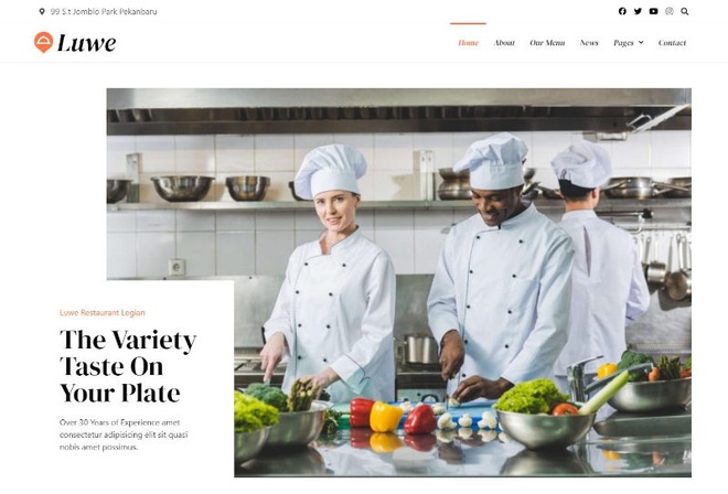 Luwe - Restaurant Template Kit