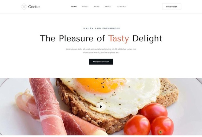 Odette - Restaurant Elementor Template Kit