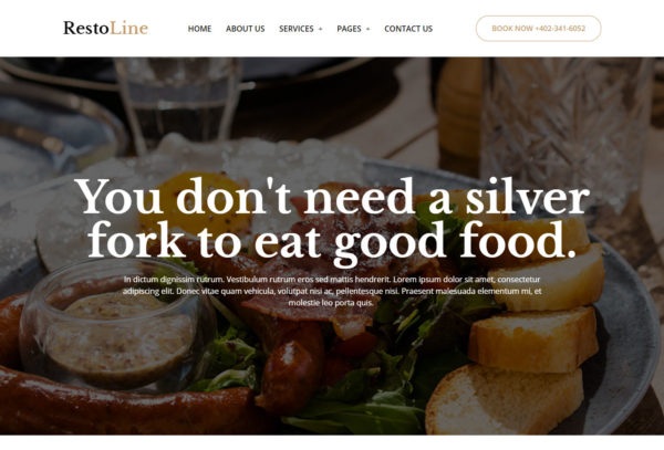 Restoline | Responsive Restaurant Website Template