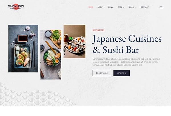 Shokusei – Japanese Restaurant & Sushi Bar Elementor Template Kit