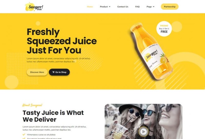 Swegerr - Template Kit for Food & Drink