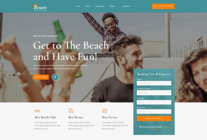 Besort - Beach Club & Resort Elementor Template Kit